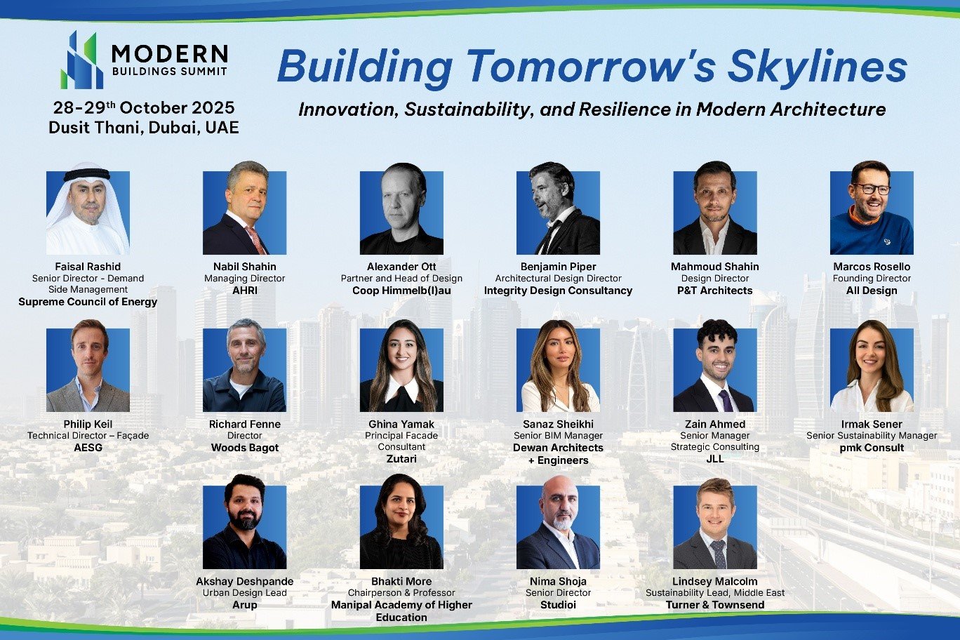 Modern Buildings Summit Set to Redefine the Future of Urban Development in Dubai