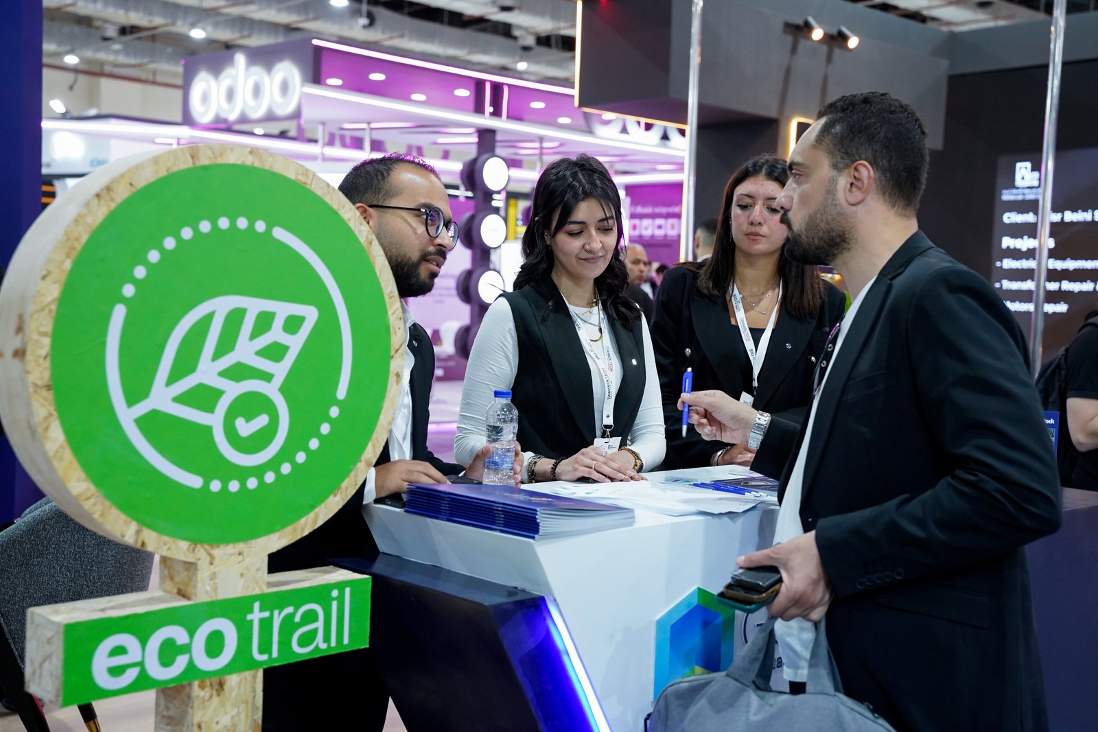 Visitors exploring EcoTrail exhibitors at Big 5 Construct Egypt