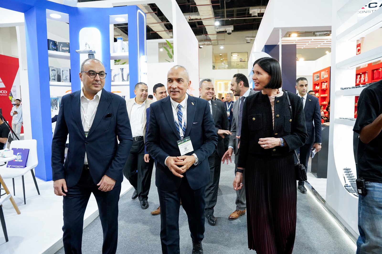 Officials during the VIP walkthrough at Big 5 Construct Egypt